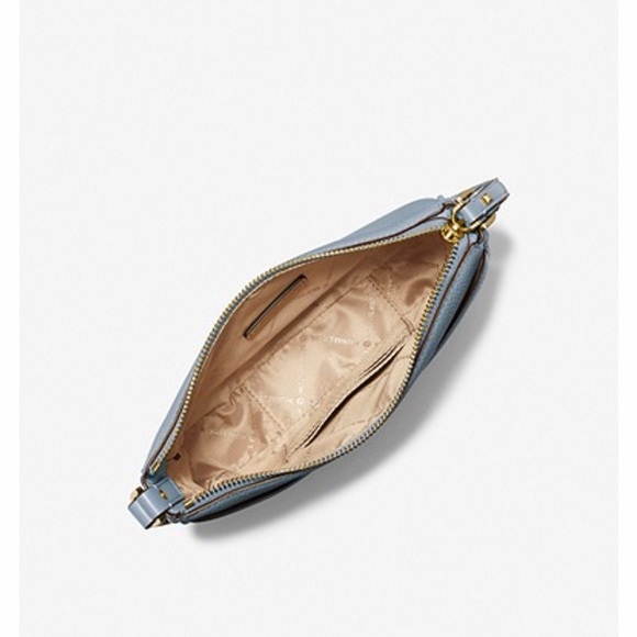 MICHAEL KORS Dover Small Half Moon Leather Crossbody Bag Vista Blue color - Picture 12 of 16